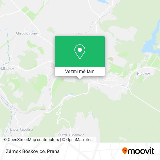 Zámek Boskovice mapa