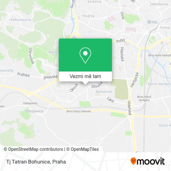 Tj Tatran Bohunice mapa