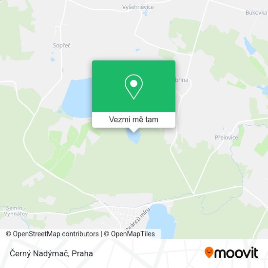 Černý Nadýmač mapa