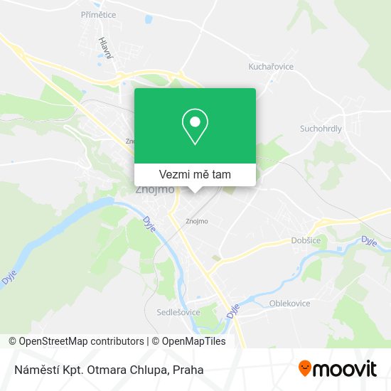 Náměstí Kpt. Otmara Chlupa mapa