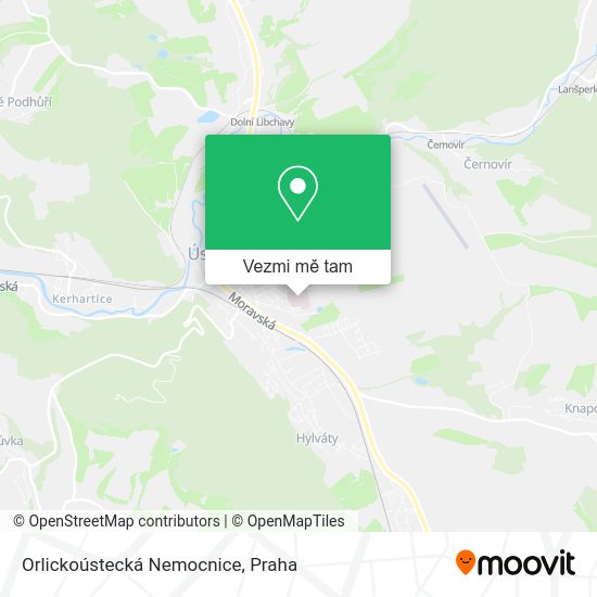 Orlickoústecká Nemocnice mapa