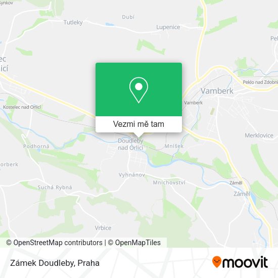 Zámek Doudleby mapa