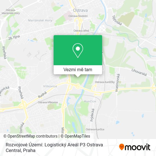 Rozvojové Území: Logistický Areál P3 Ostrava Central mapa