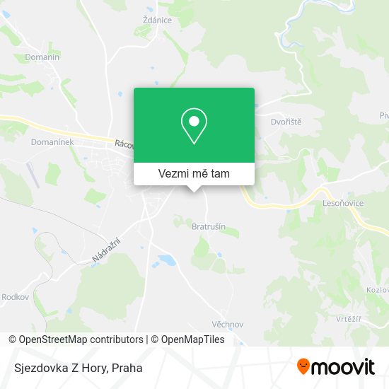 Sjezdovka Z Hory mapa