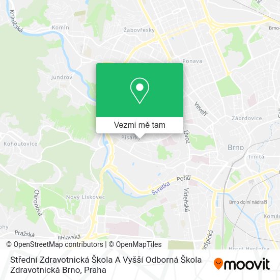 Střední Zdravotnická Škola A Vyšší Odborná Škola Zdravotnická Brno mapa