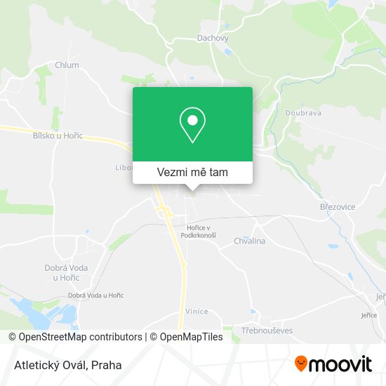 Atletický Ovál mapa