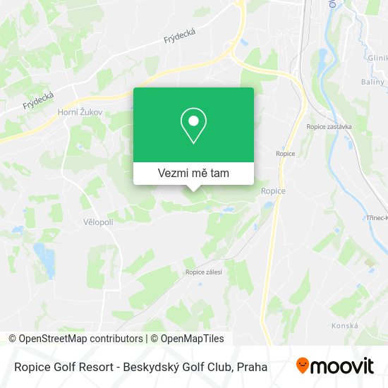Ropice Golf Resort - Beskydský Golf Club mapa