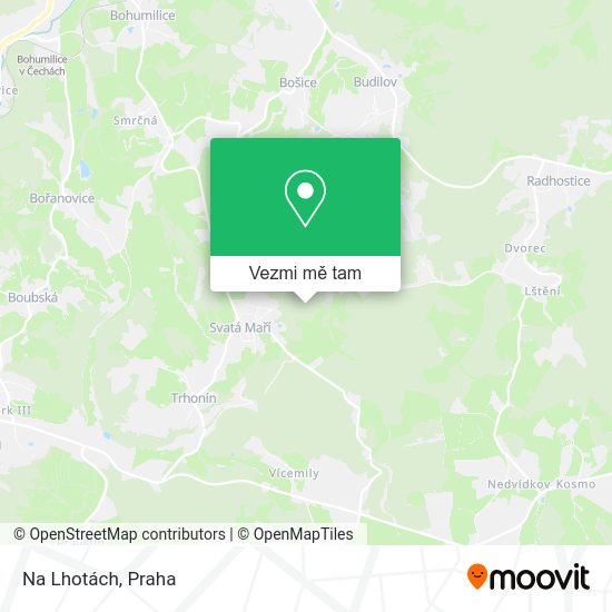 Na Lhotách mapa