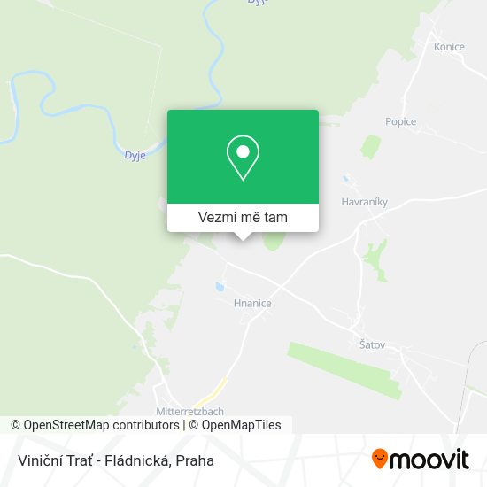 Viniční Trať - Fládnická mapa