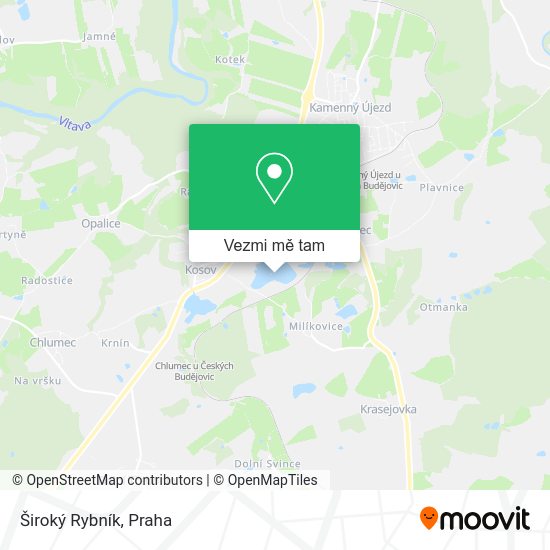 Široký Rybník mapa