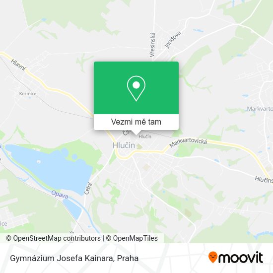 Gymnázium Josefa Kainara mapa