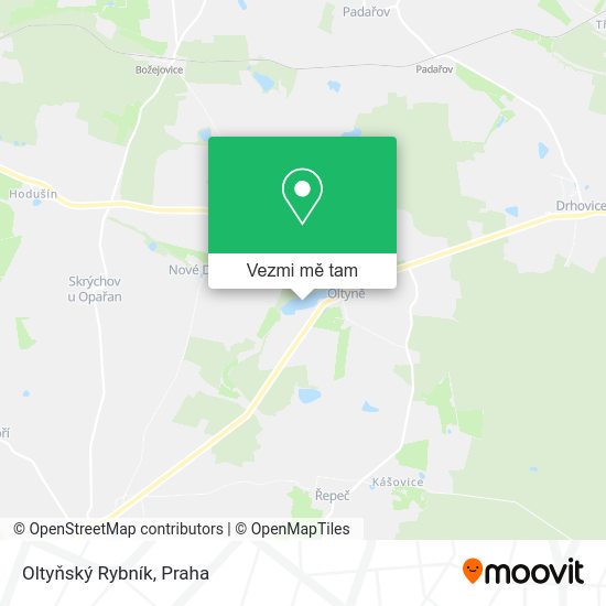 Oltyňský Rybník mapa