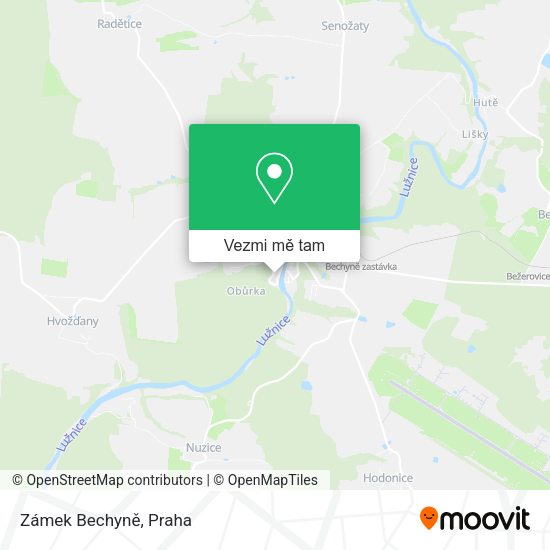 Zámek Bechyně mapa