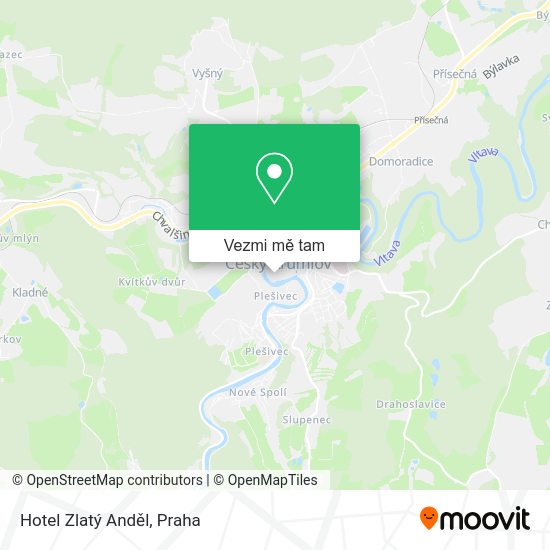 Hotel Zlatý Anděl mapa