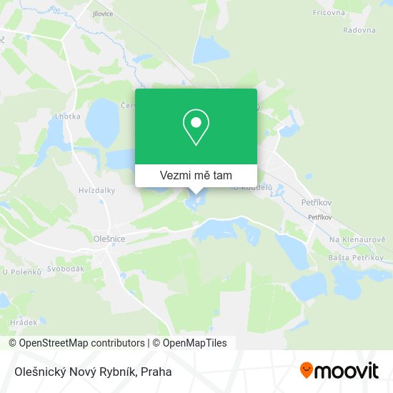 Olešnický Nový Rybník mapa