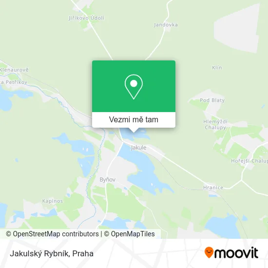 Jakulský Rybník mapa