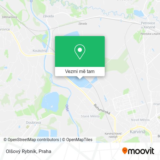 Olšový Rybník mapa