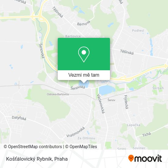 Košťálovický Rybník mapa