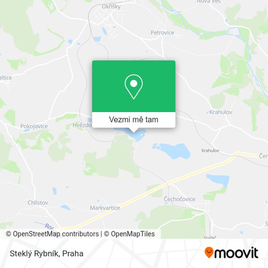 Steklý Rybník mapa