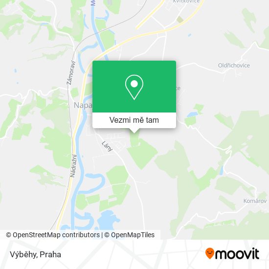 Výběhy mapa