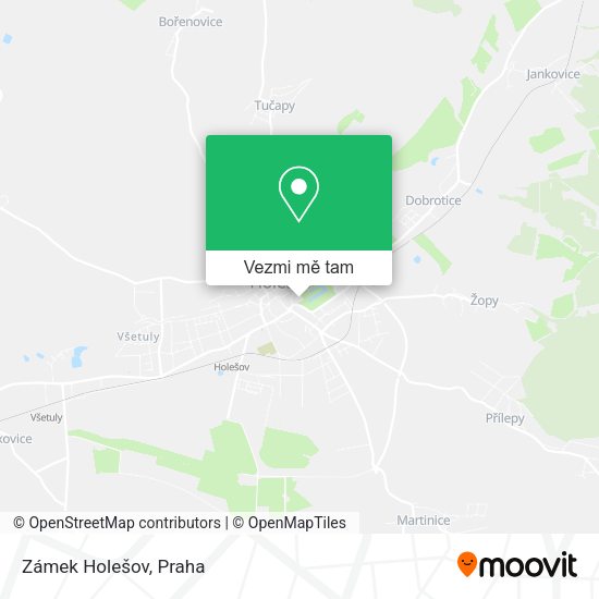 Zámek Holešov mapa