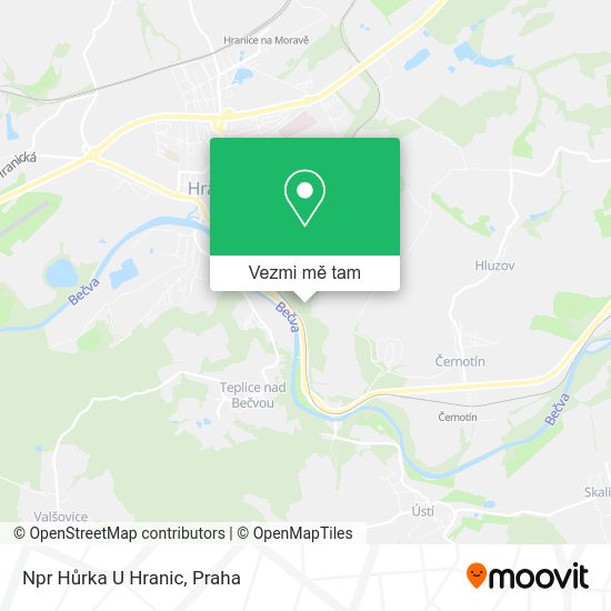 Npr Hůrka U Hranic mapa