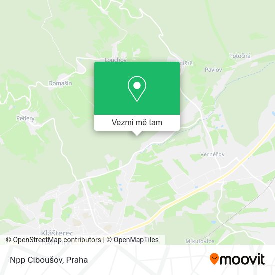 Npp Ciboušov mapa