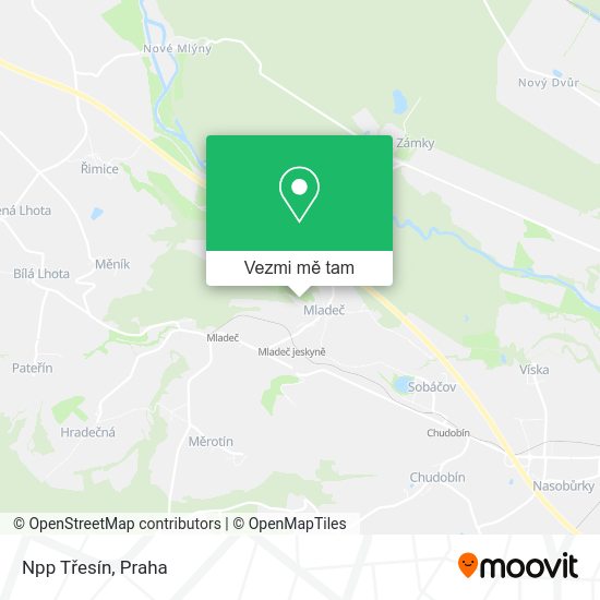 Npp Třesín mapa