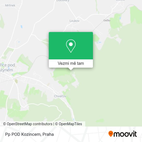 Pp POD Kozincem mapa