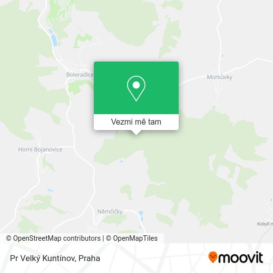 Pr Velký Kuntínov mapa