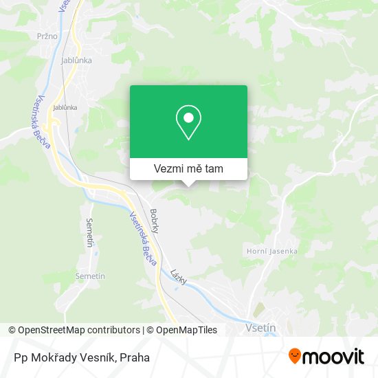 Pp Mokřady Vesník mapa