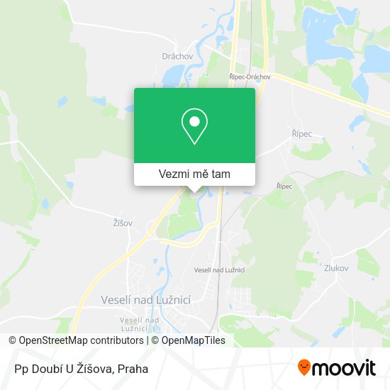 Pp Doubí U Žíšova mapa