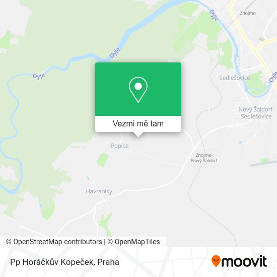 Pp Horáčkův Kopeček mapa