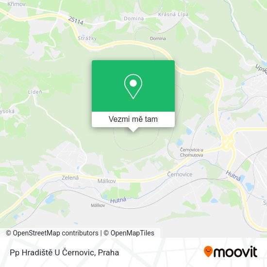 Pp Hradiště U Černovic mapa