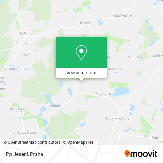 Pp Jesení mapa