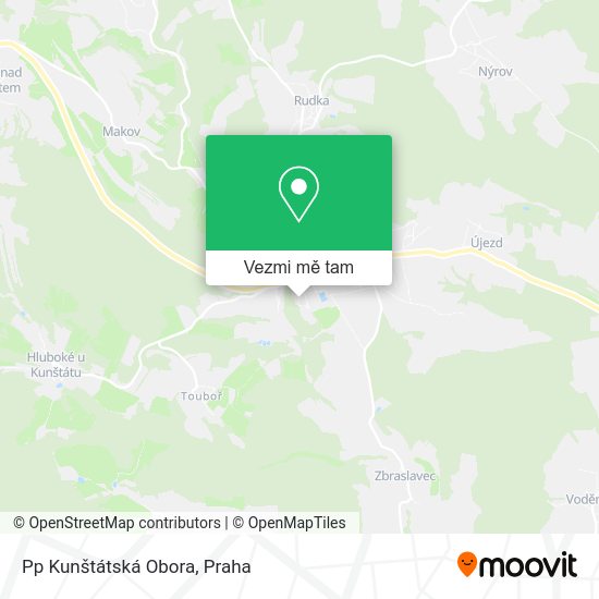 Pp Kunštátská Obora mapa
