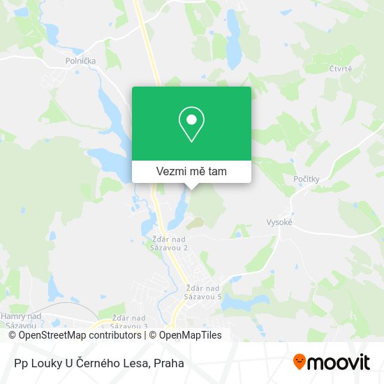 Pp Louky U Černého Lesa mapa