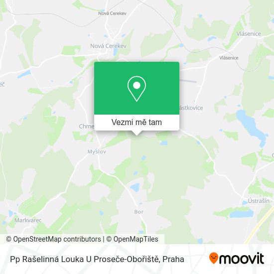 Pp Rašelinná Louka U Proseče-Obořiště mapa