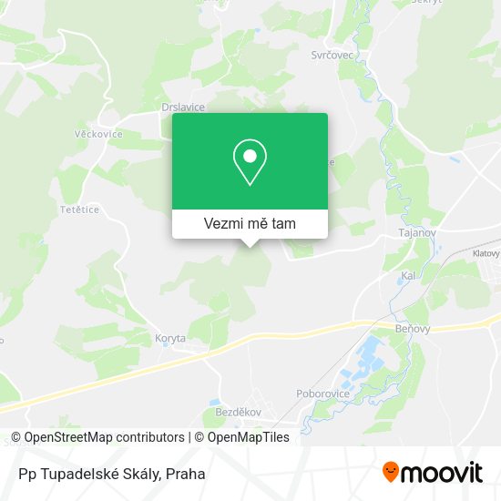 Pp Tupadelské Skály mapa