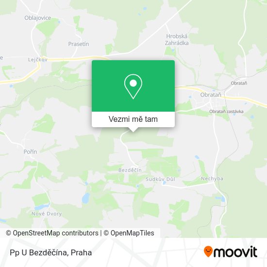 Pp U Bezděčína mapa