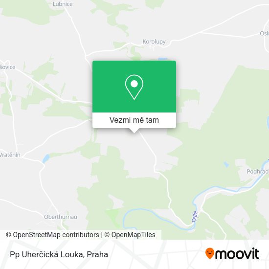 Pp Uherčická Louka mapa