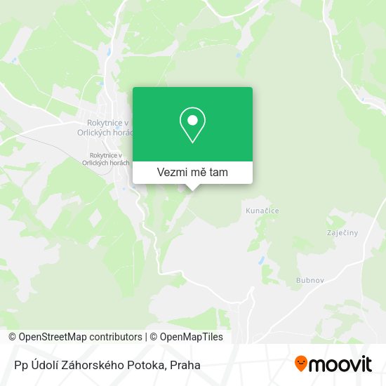 Pp Údolí Záhorského Potoka mapa