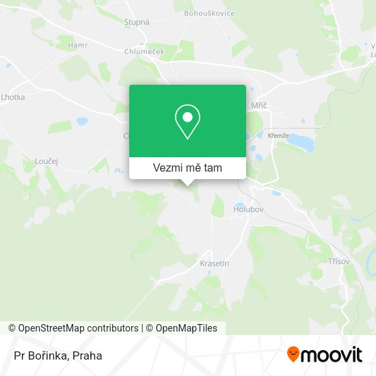 Pr Bořinka mapa