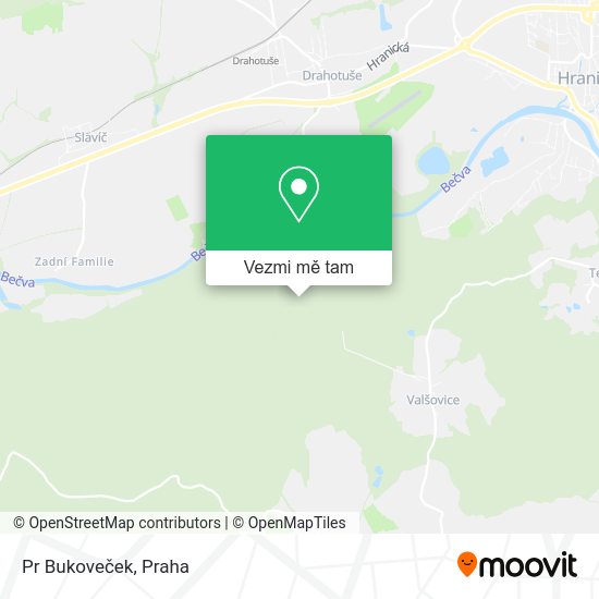 Pr Bukoveček mapa