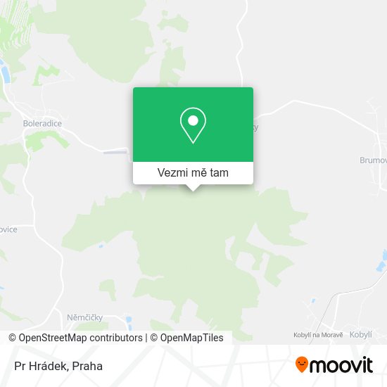 Pr Hrádek mapa