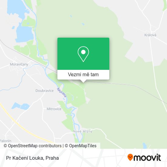 Pr Kačení Louka mapa
