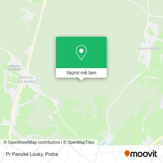 Pr Panské Louky mapa