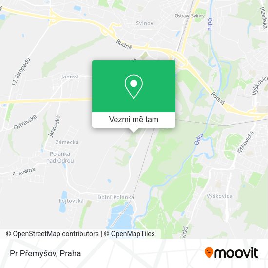 Pr Přemyšov mapa