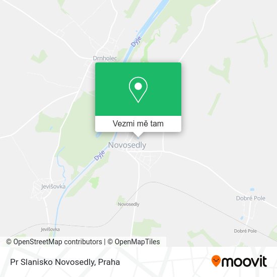 Pr Slanisko Novosedly mapa