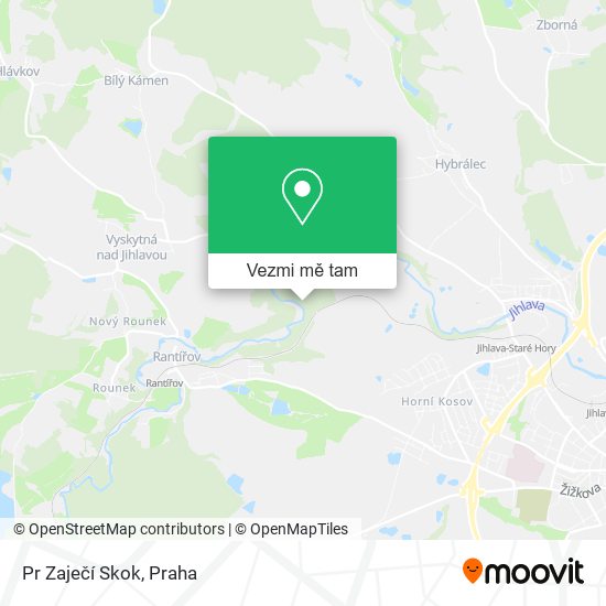 Pr Zaječí Skok mapa